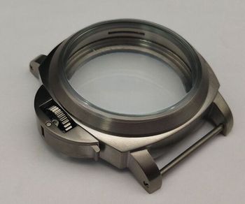 44mm Titanium Brushed Watch Case Fit 6497/6498 Movement Suitable